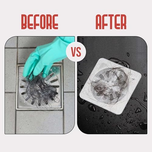 Tress Trap Disposable Drain Mesh Stickers Hair Catcher for Bathroom and Bathtub