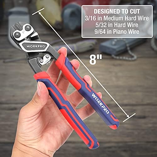 WORKPRO 4-Piece Snap Ring Pliers Set and 8 Mini Bolt Cutter