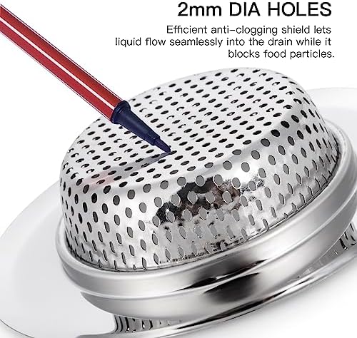 4 Pack Heavy Duty Stainless Steel Drain Strainers
