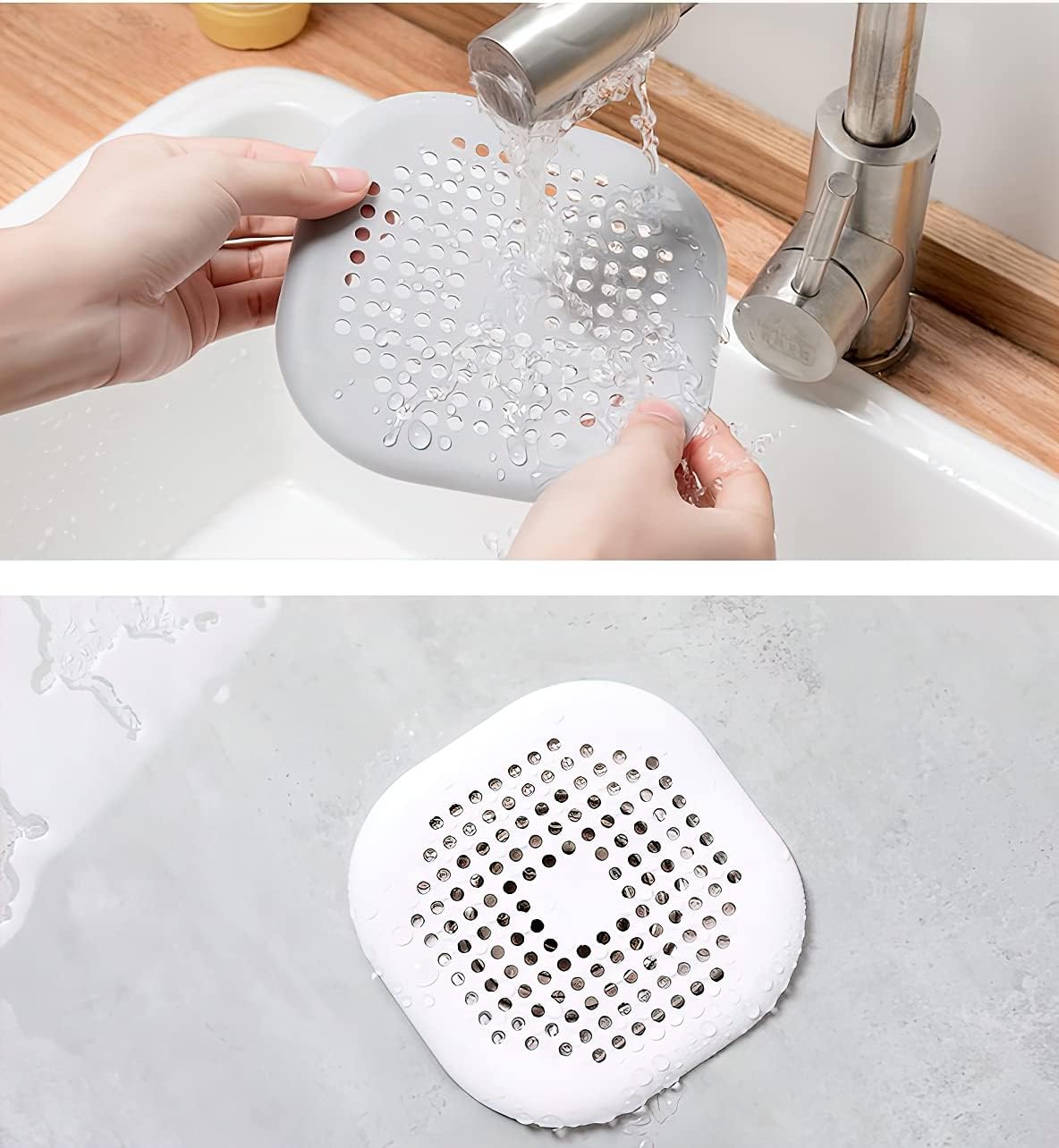 Philbinden 2-Piece Shower Drain Hair Catcher with Sucker