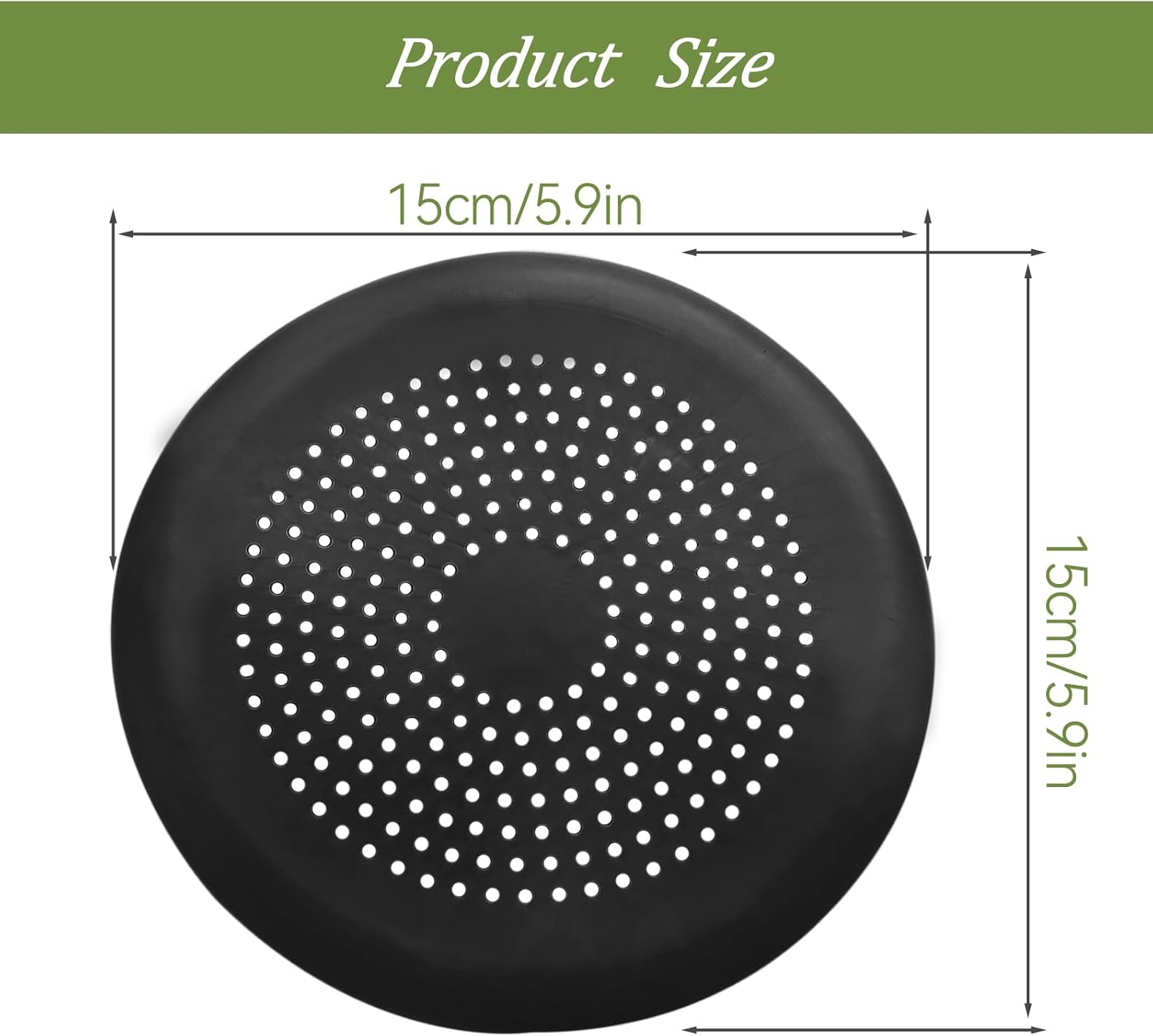 Waziaqoc 2 Pack Drain Hair Catcher Black