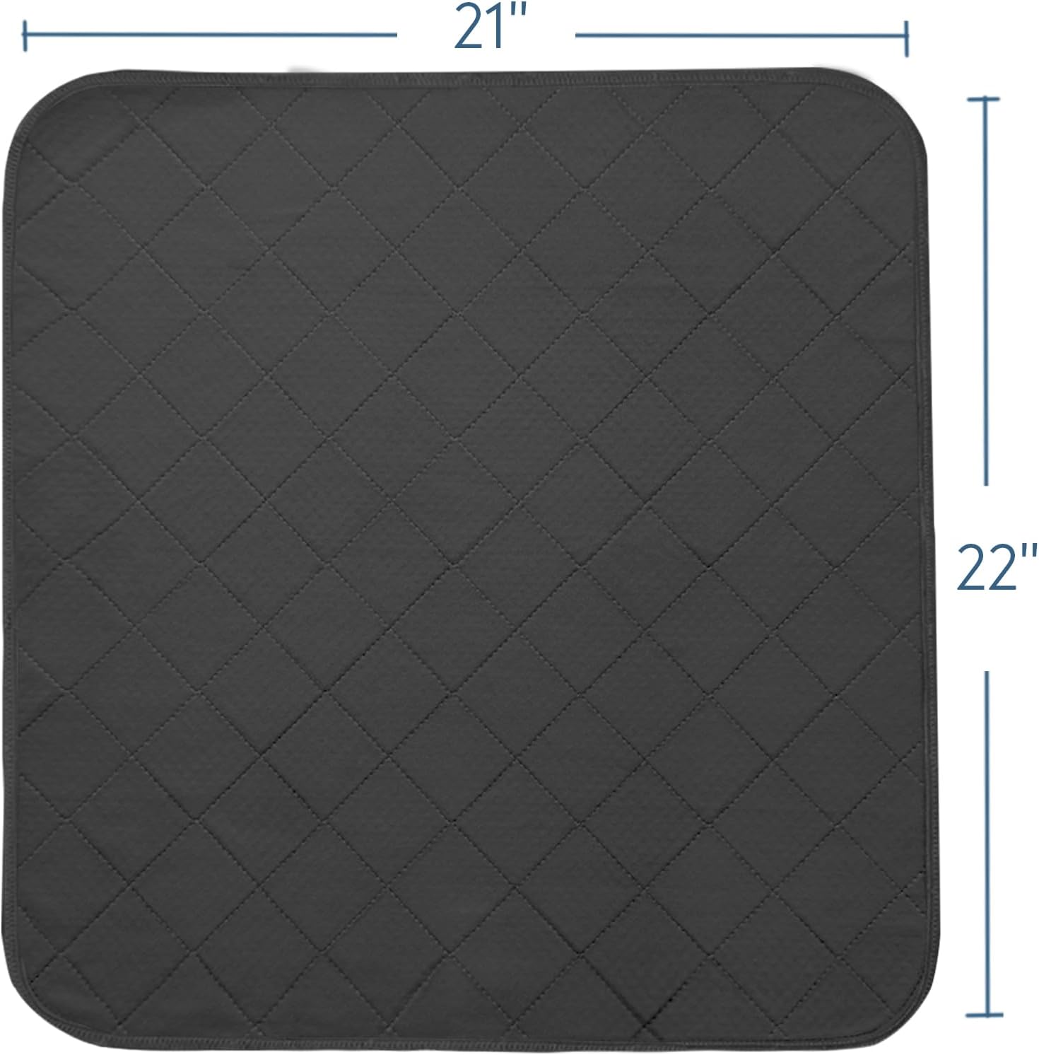 Magik Kover Waterproof Chair Pads 4 Pack Reusable - Black