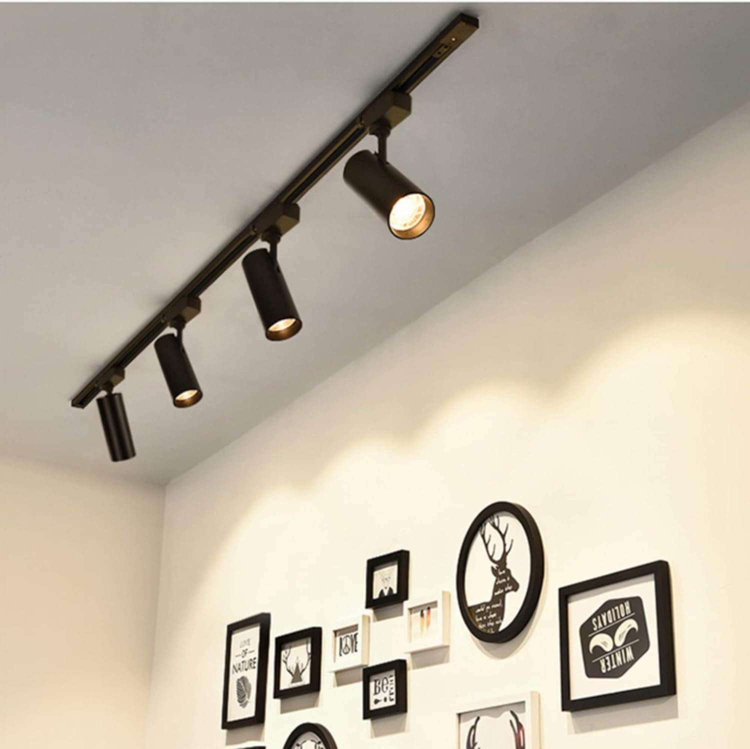 HSJZZM H Track Lighting Rail Kit 5FT 120V White