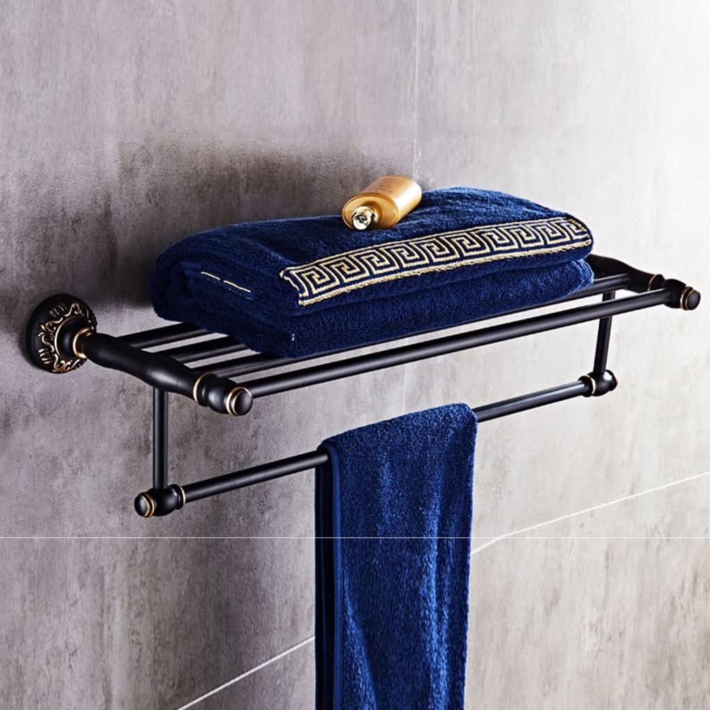 ANNBKA Black Gold Foldable Towel Bar