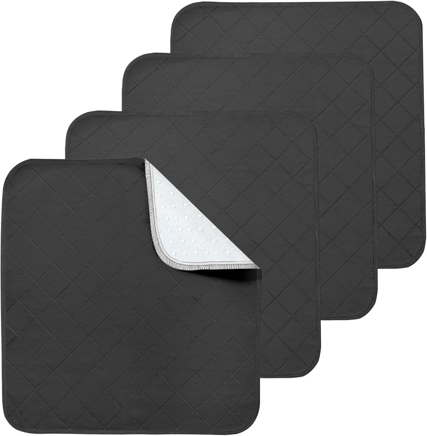 Magik Kover Waterproof Chair Pads 4 Pack Reusable - Black