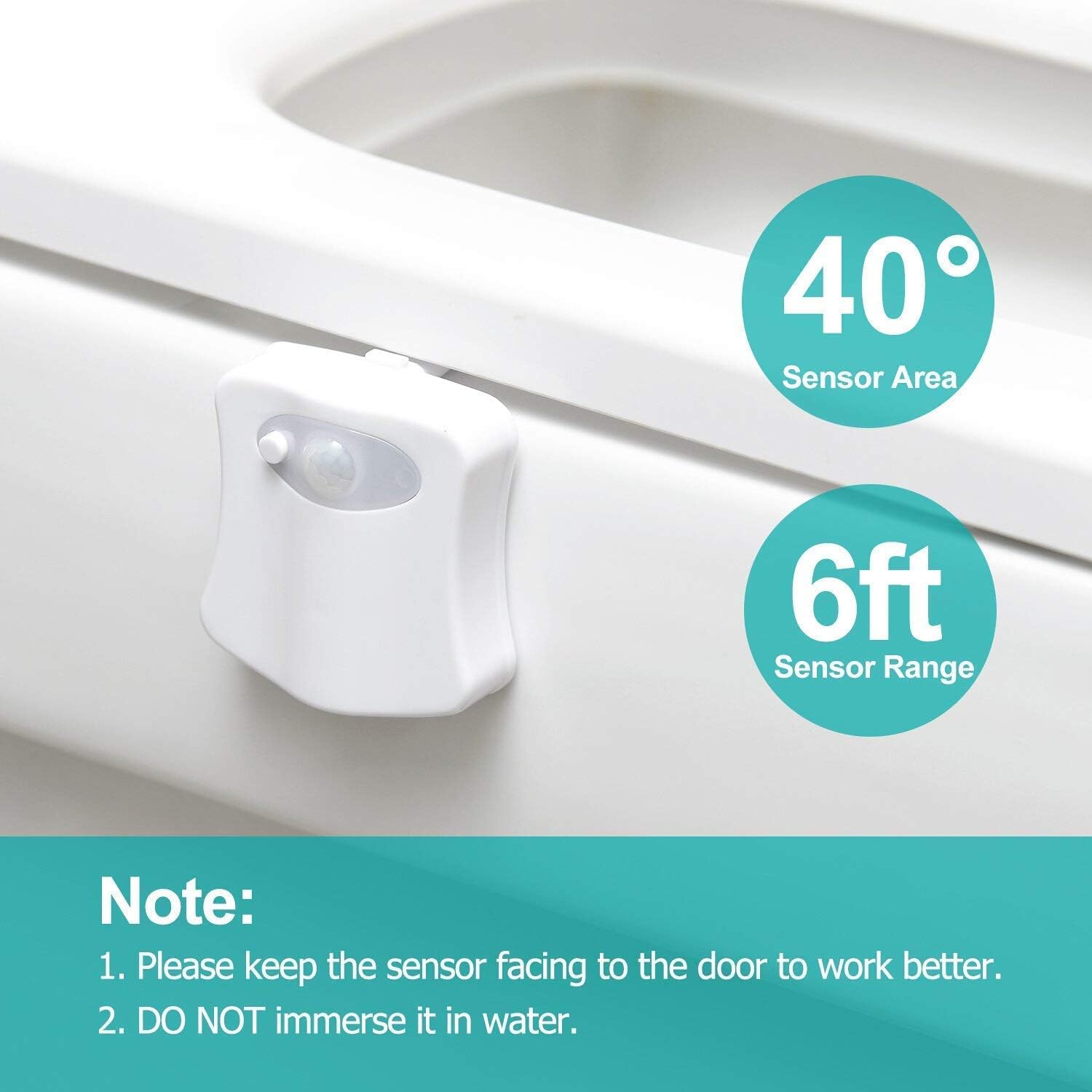 ZEZHOU Toilet Night Light 2 Pack Motion Sensor LED 1