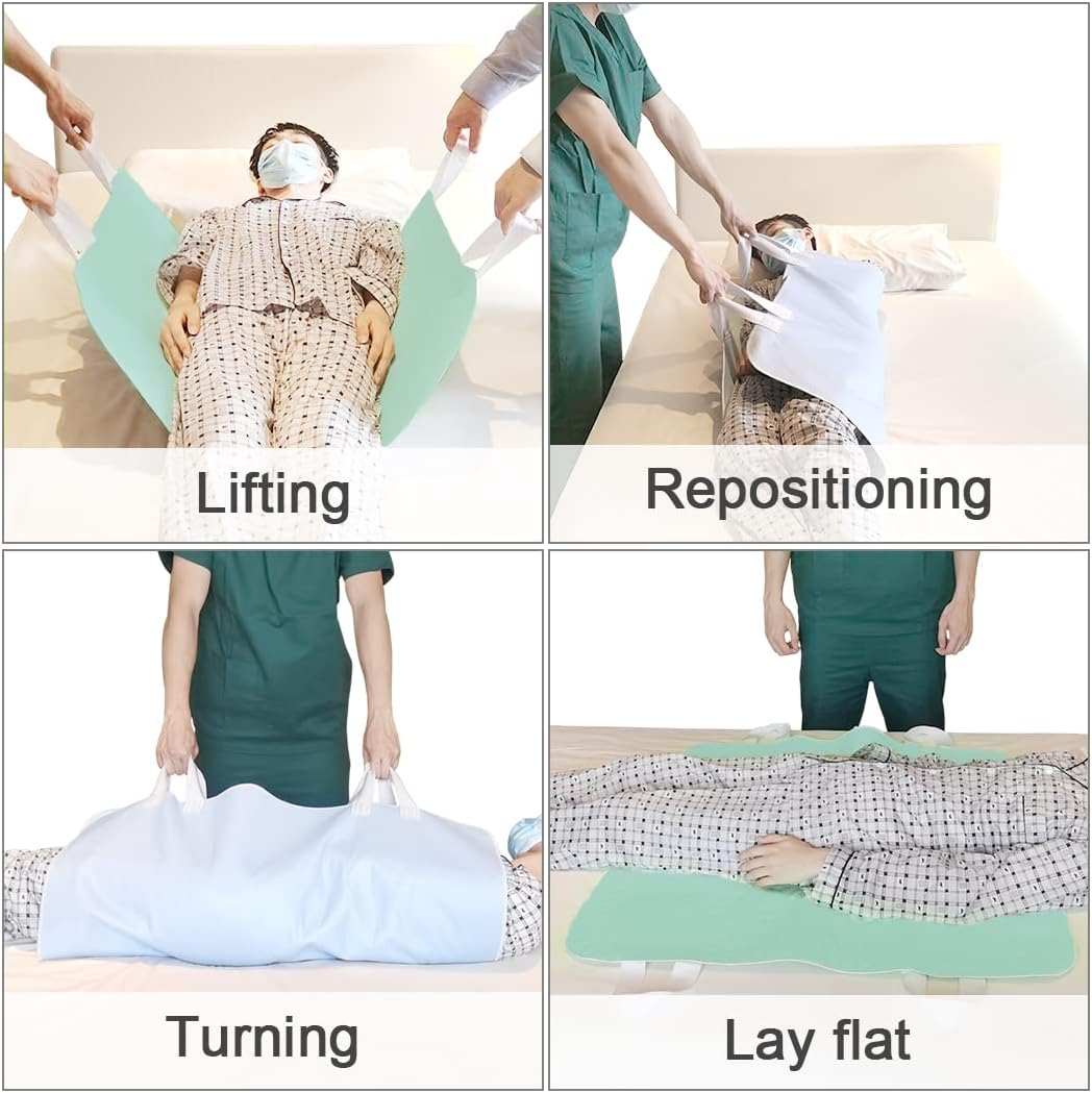 2 Pack Reusable Incontinence Bed Pads with Handles 36x34 Inch