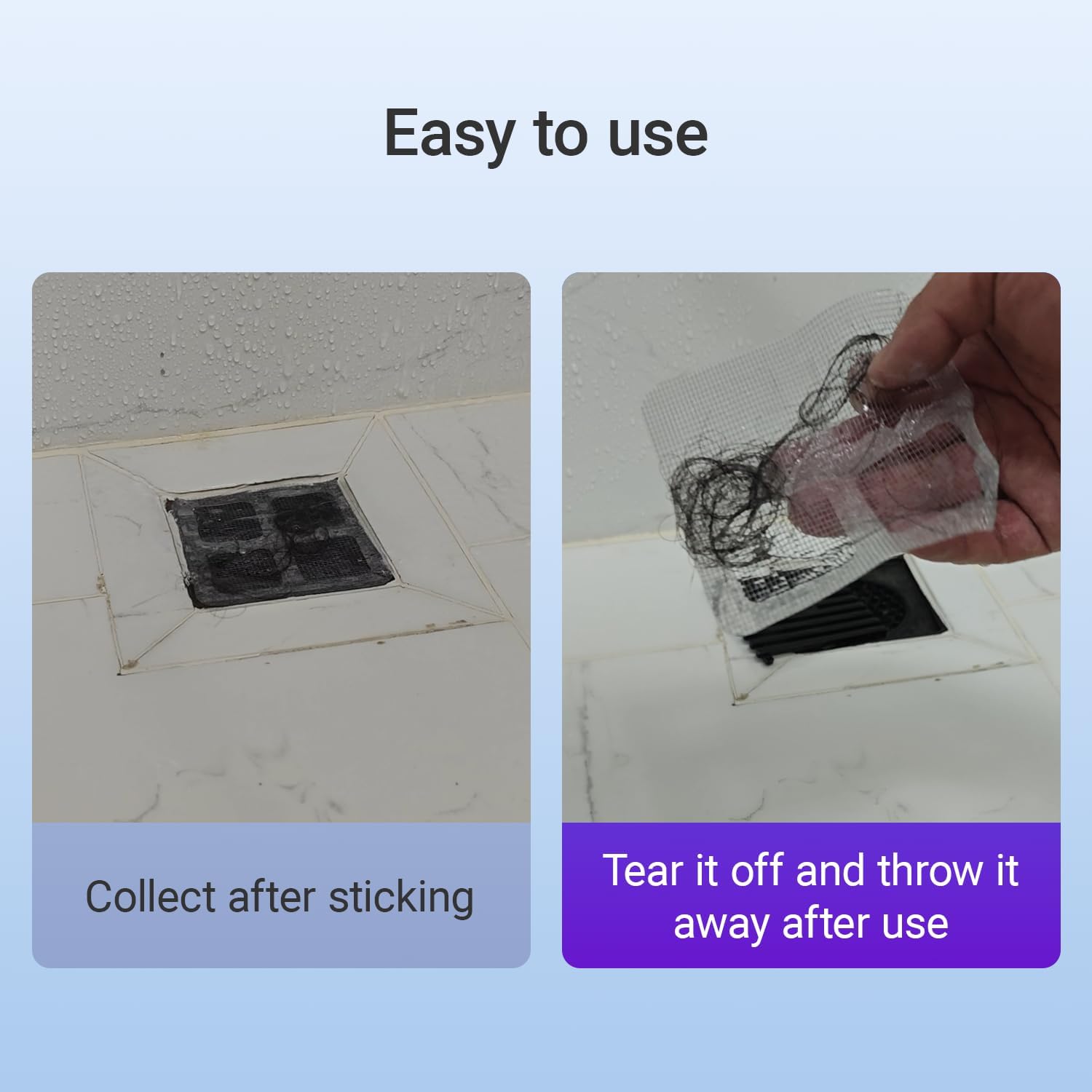 102050 Pack Disposable Hair Catcher for Bathrooms and Sinks