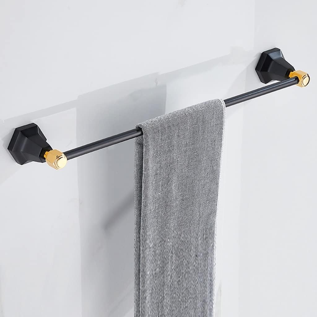 ANNBKA Luxury Black Gold Bathroom Towel Rack Set