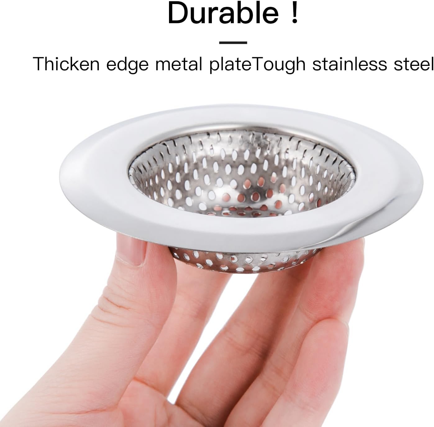 4 Pack Heavy Duty Stainless Steel Drain Strainers