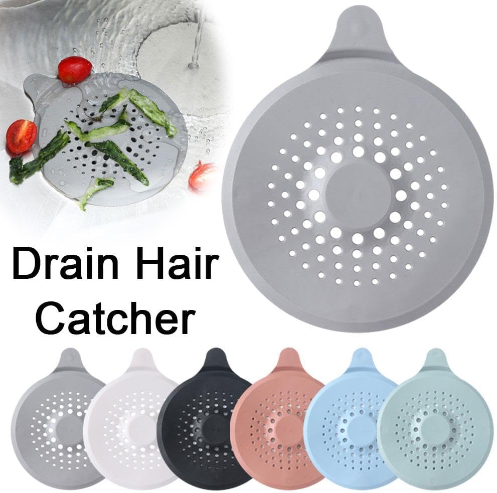 Shower Drain Hair Catcher Flexible TPR Strainer for Bathtub