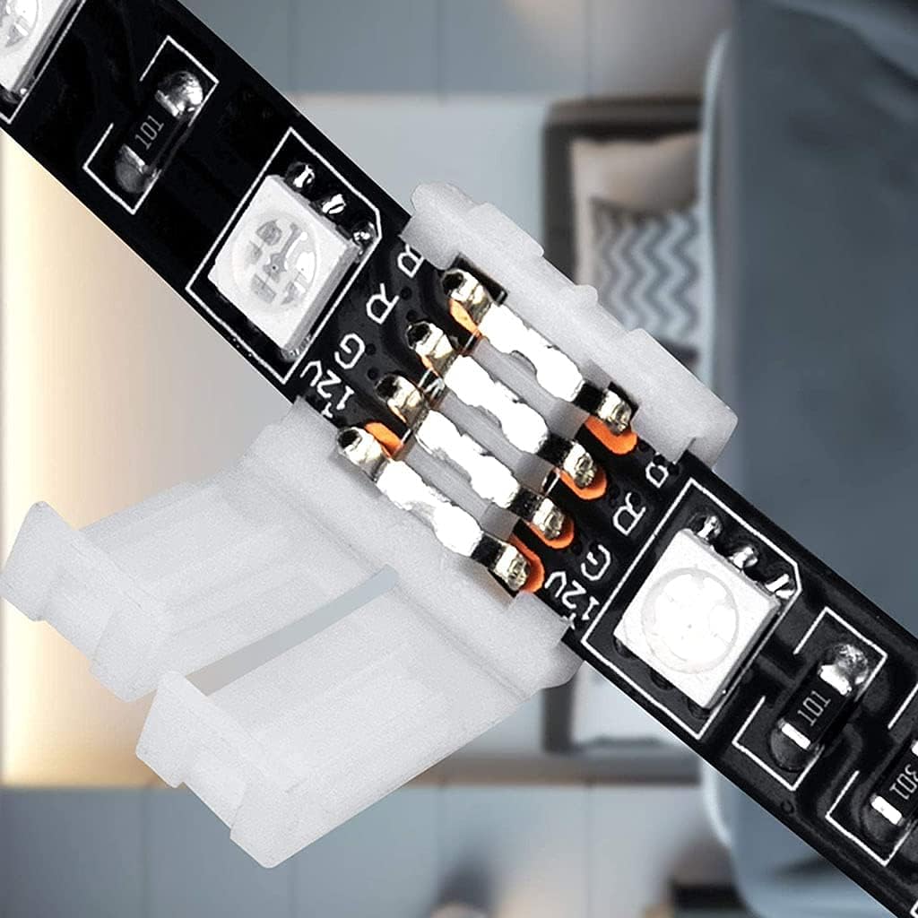 JJLFresheners 10 Pcs 4 Pin LED Strip Connectors for Track Lighting