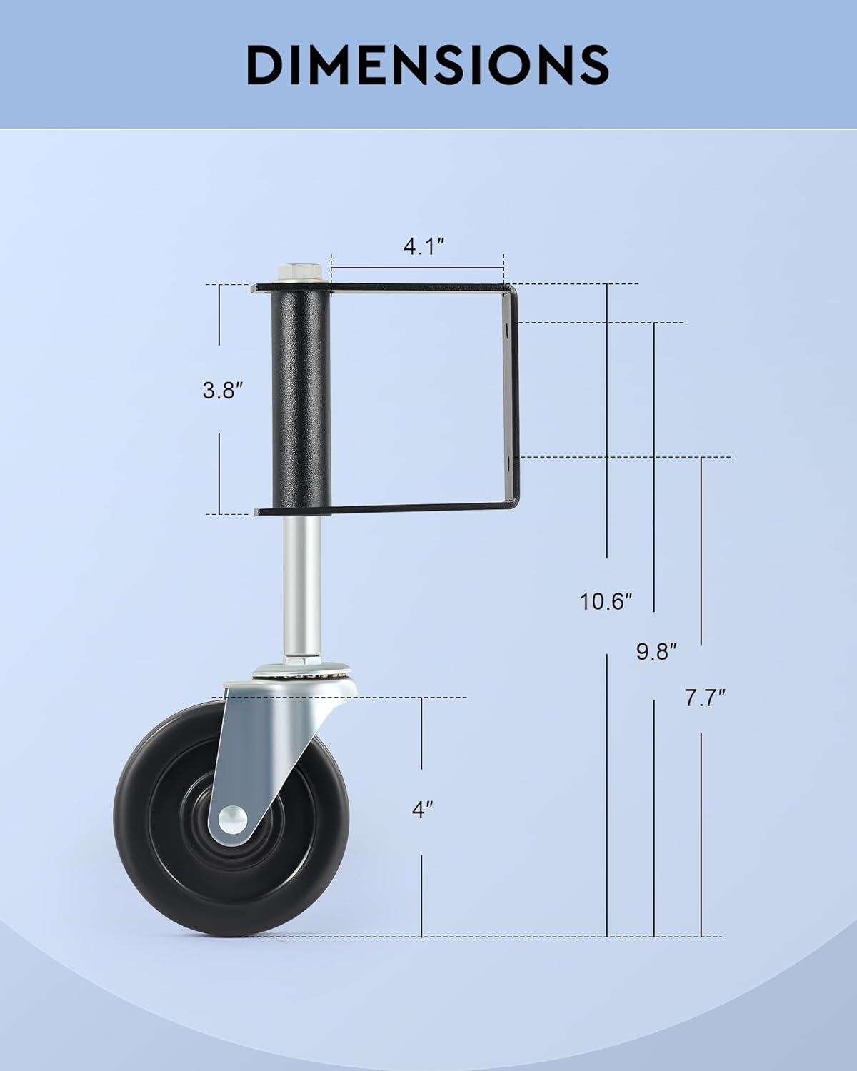 CO-Z 4 Inch Spring Loaded Gate Wheel