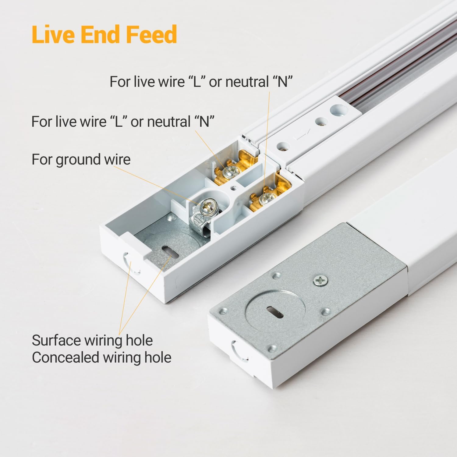 VANoopee H Track Lighting Rails Kit 13FT White 1