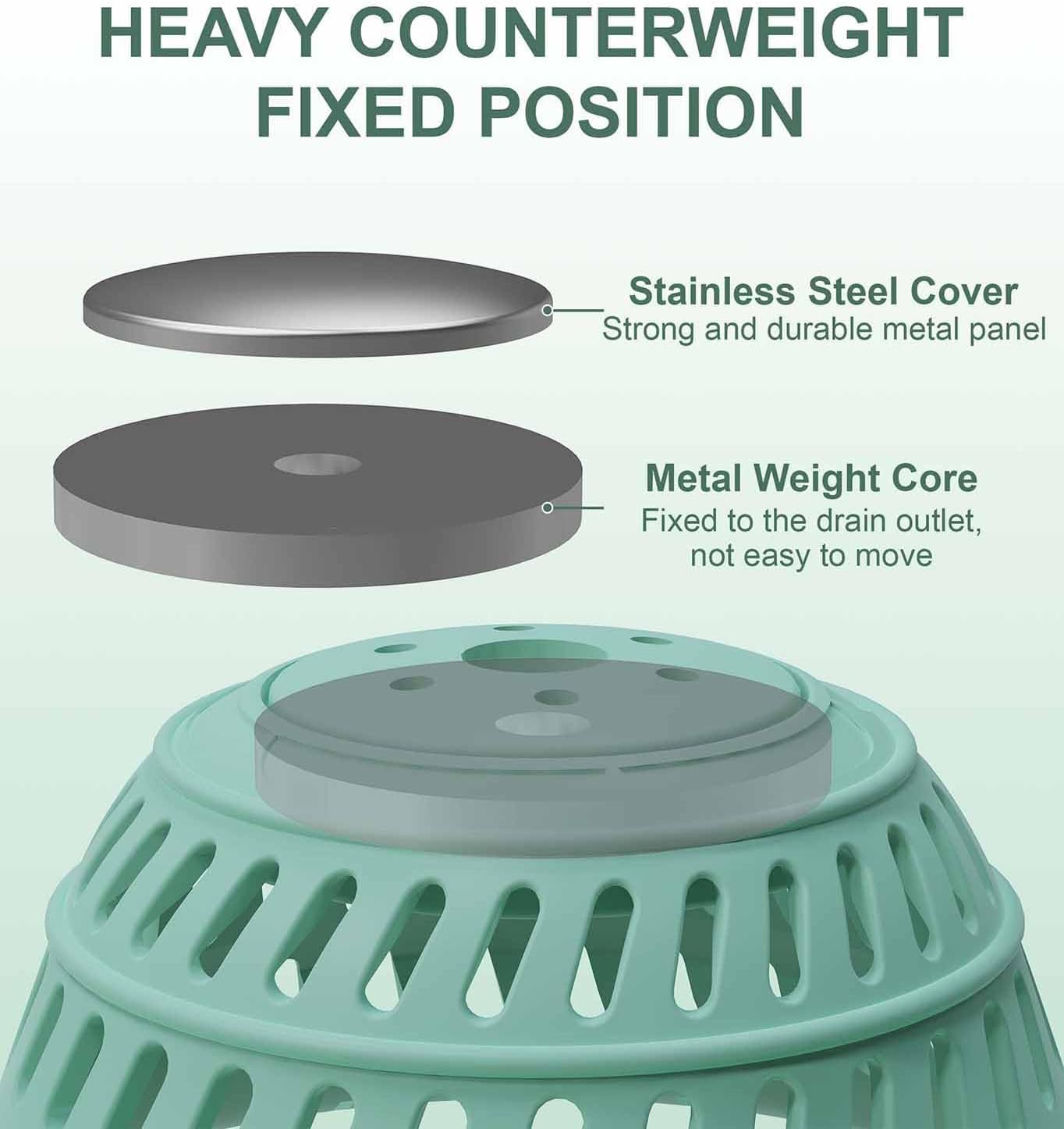 TAPPOP Shower Hair Catcher 2 Pack Heavy Duty Silicone Drain Cover