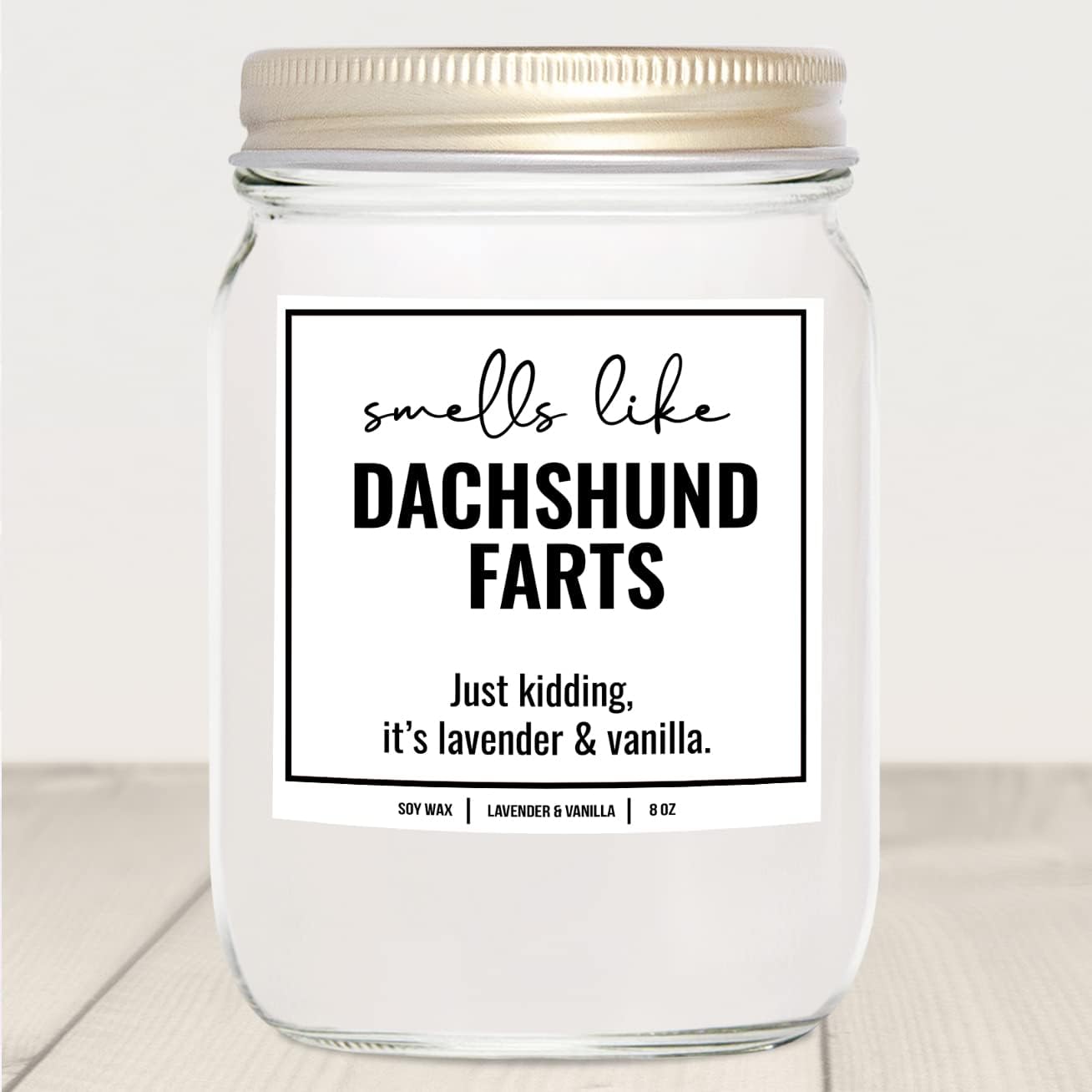 YouNique Designs Dachshund Candle 8 Oz Lavender Vanilla