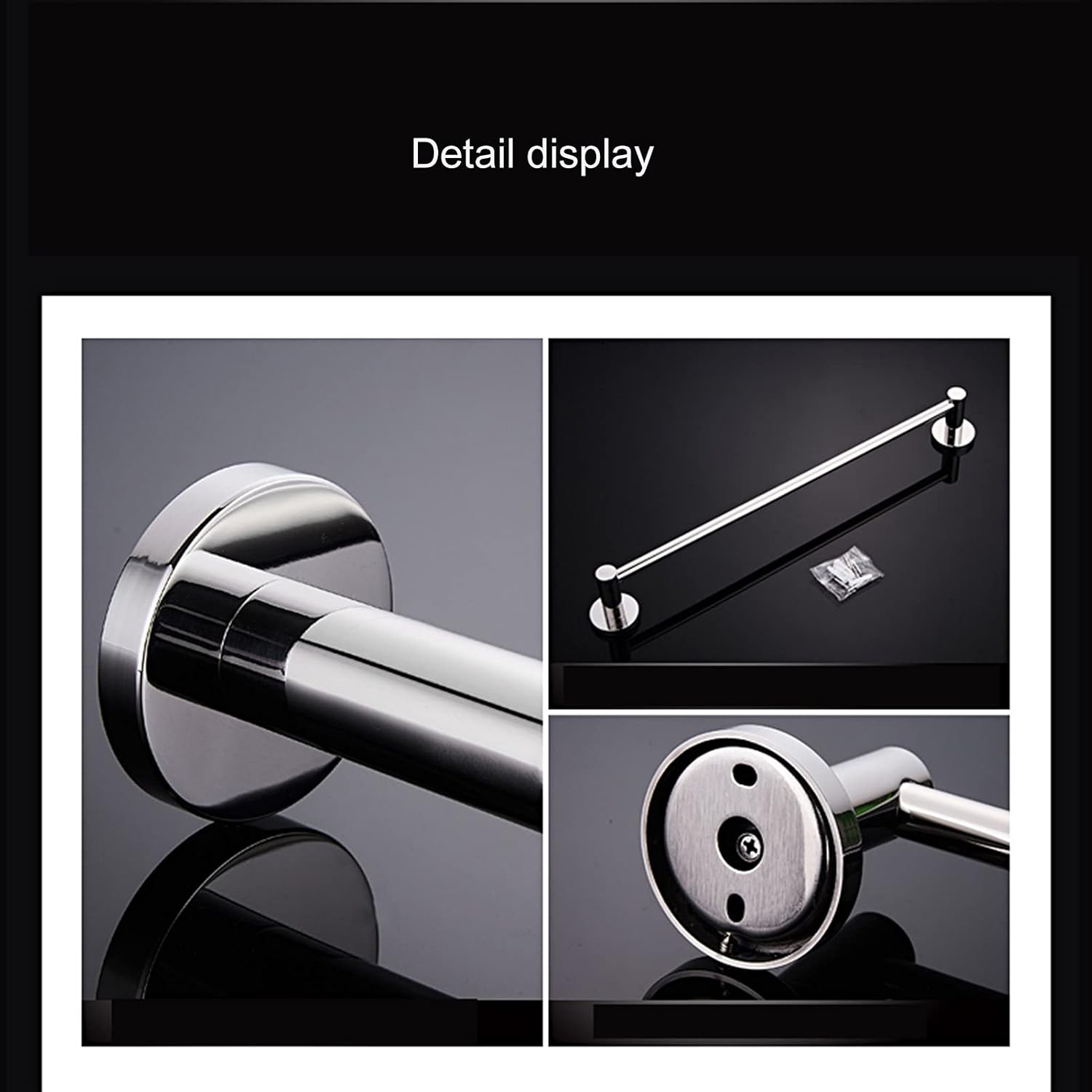 Stainless Steel Towel Rack Holder 30Cm-120Cm Polished Silver