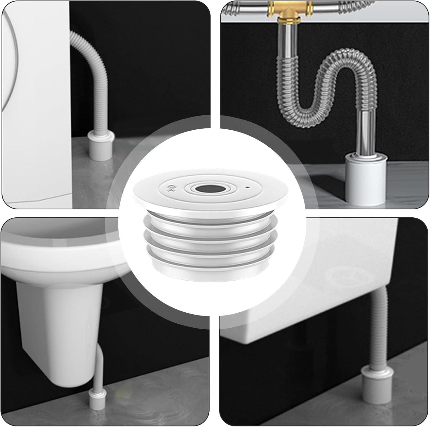 Hesitroad Universal Drain Stopper Anti Odor Sink Plug