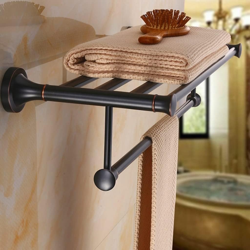ANNBKA Black Bronze Towel Bar Wall-Mounted Bathroom Holder