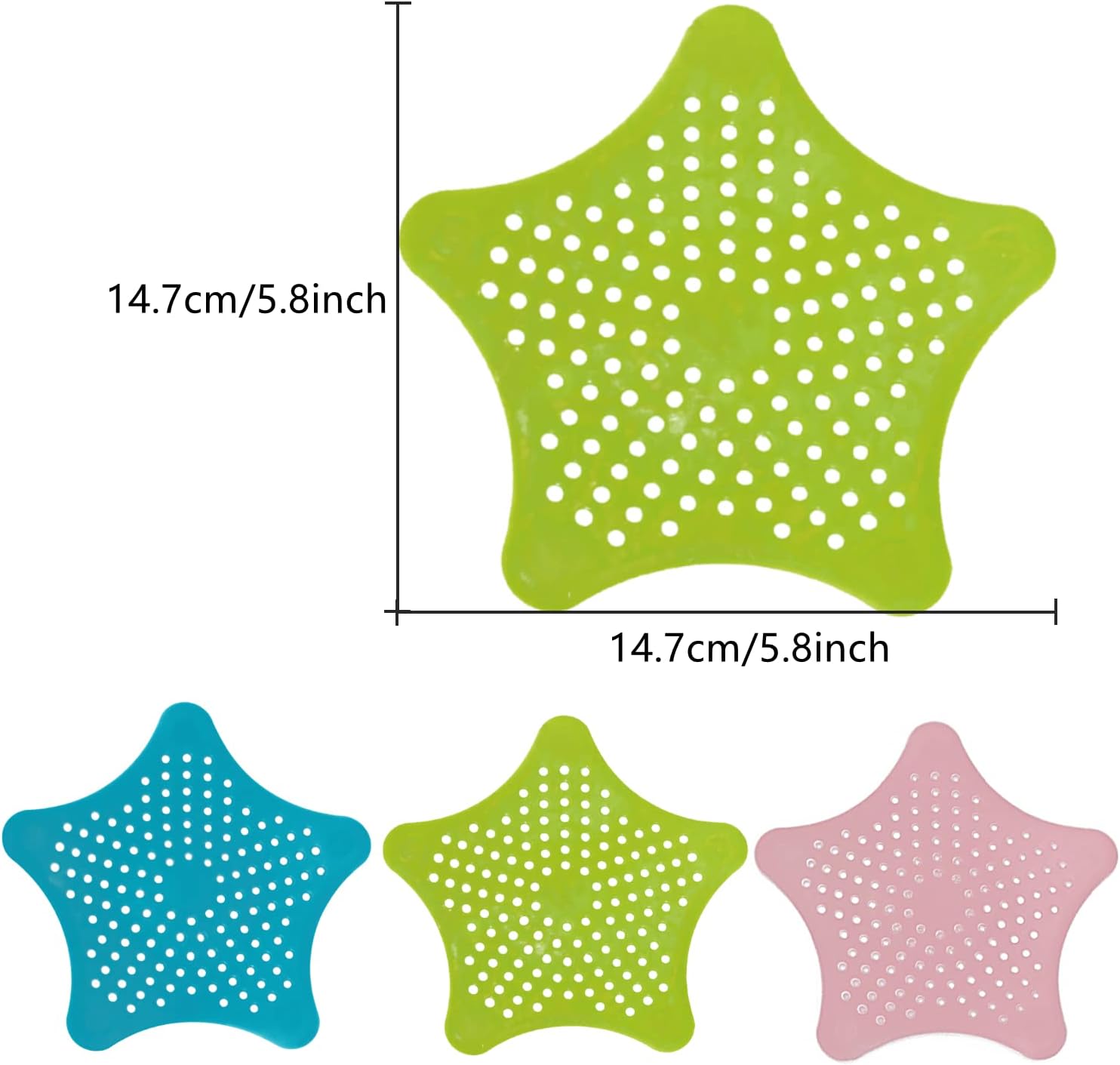 ZPCTECHGO Hair Catcher Set 3pcs with Suction Cups
