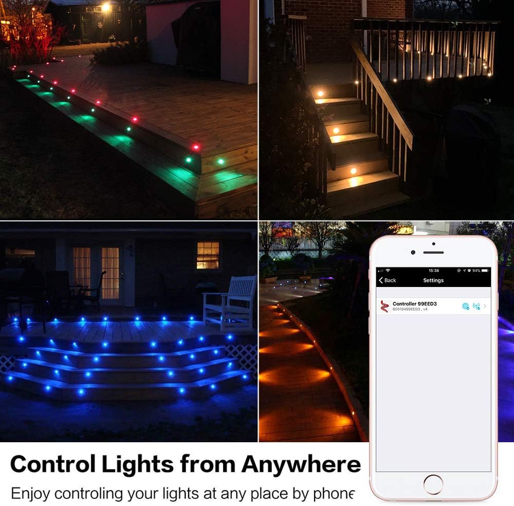 FVTLED WiFi Deck Light Kit RGBW 50pcs Voice Control