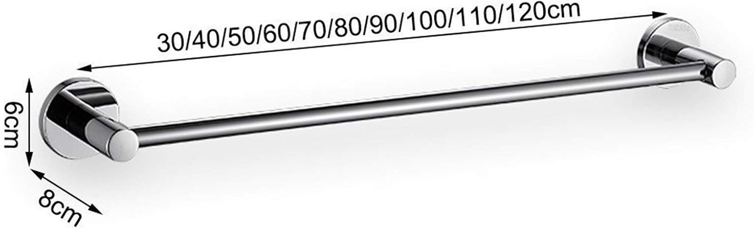 Stainless Steel Towel Bar Rail - 40Cm Wall Mounted Storage Holder