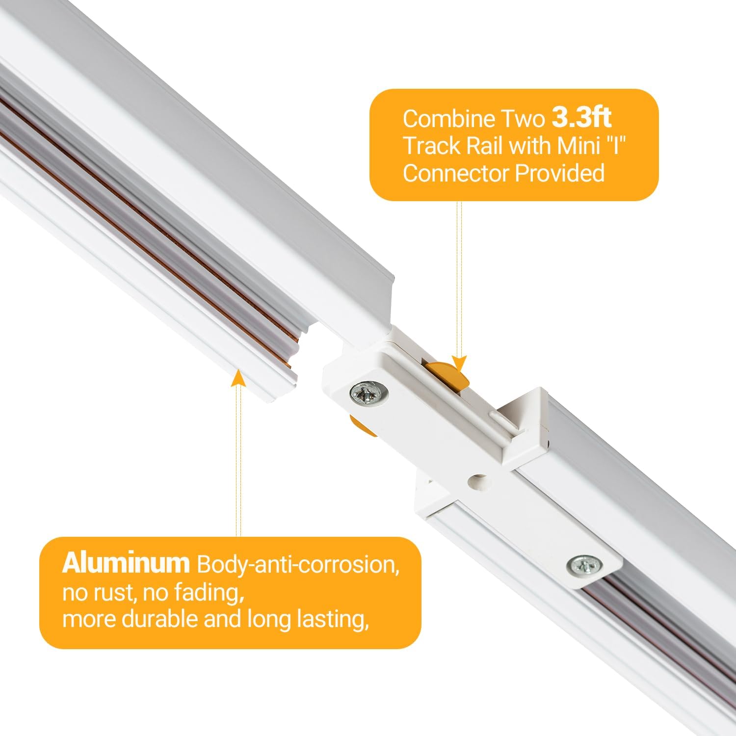 VANoopee H Track Lighting Rails Kit 13FT White 1