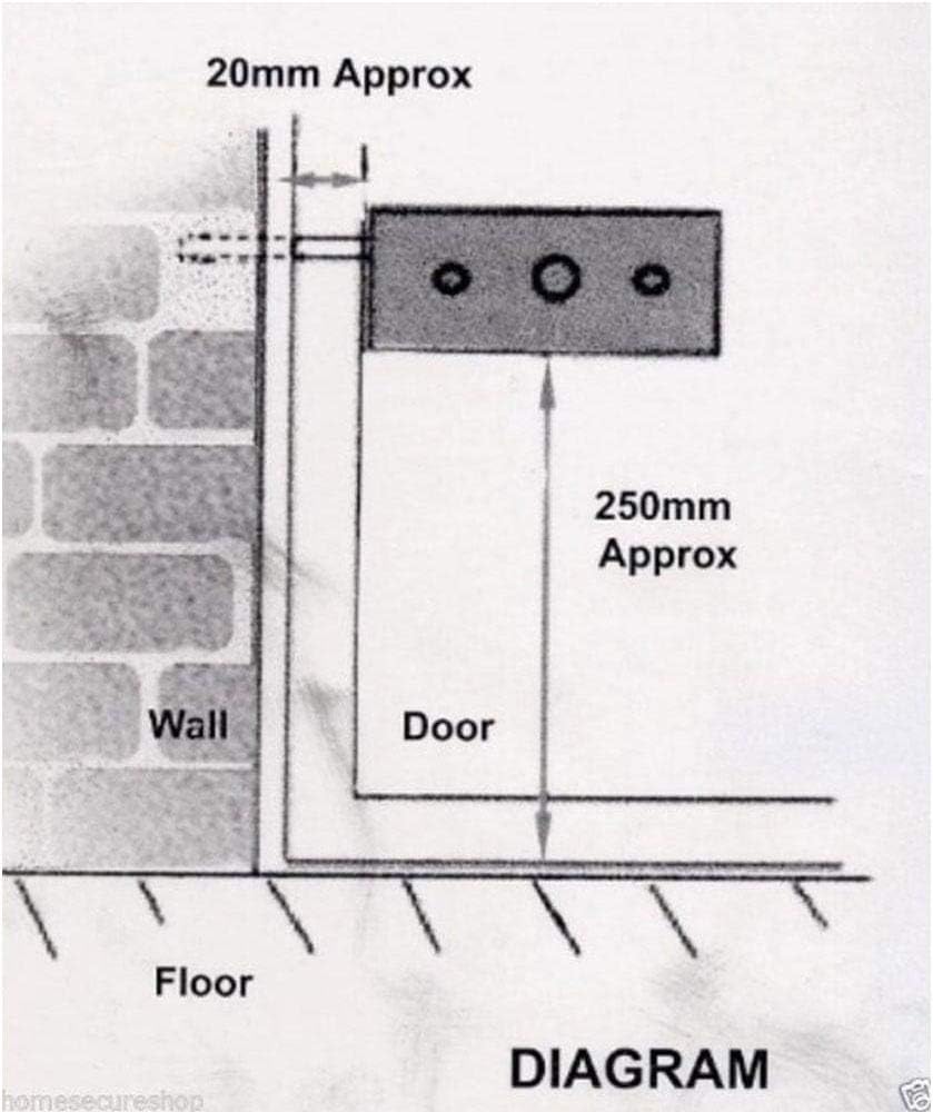 Asec AS1997 Garage Door Lock - Black 1