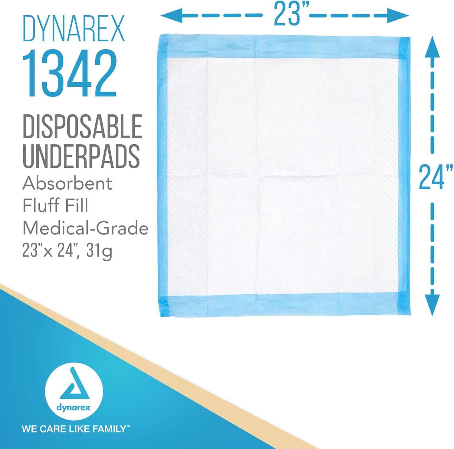 Dynarex Disposable Underpads 23x24 1 Case of 200