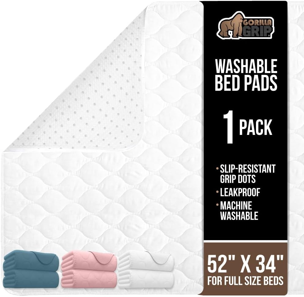 GORILLA GRIP Washable Underpads for Adults and Kids