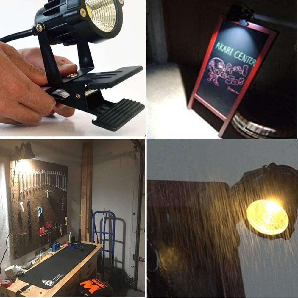 WeFoonLo 1pcs 5W LED Clip Light Outdoor Water Resistant Spotlight Lamp