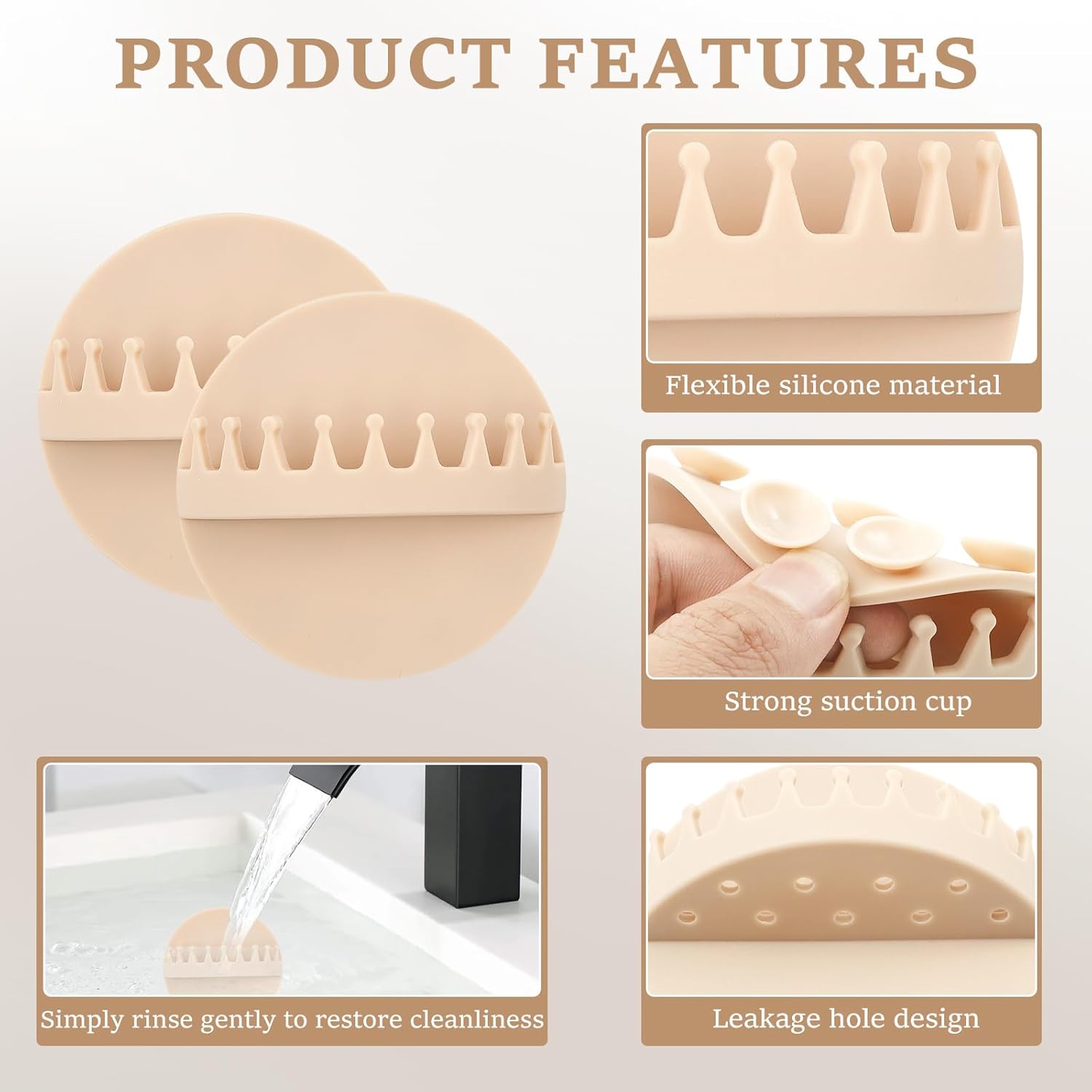 2pcs Wall Mount Suction Hair Collector for Bathroom 1