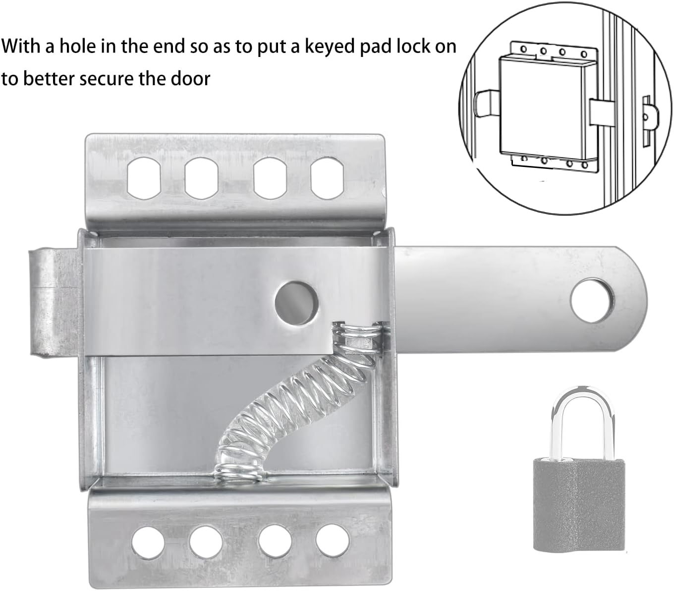 EWONICE Garage Door Side Lock with 8 Screws