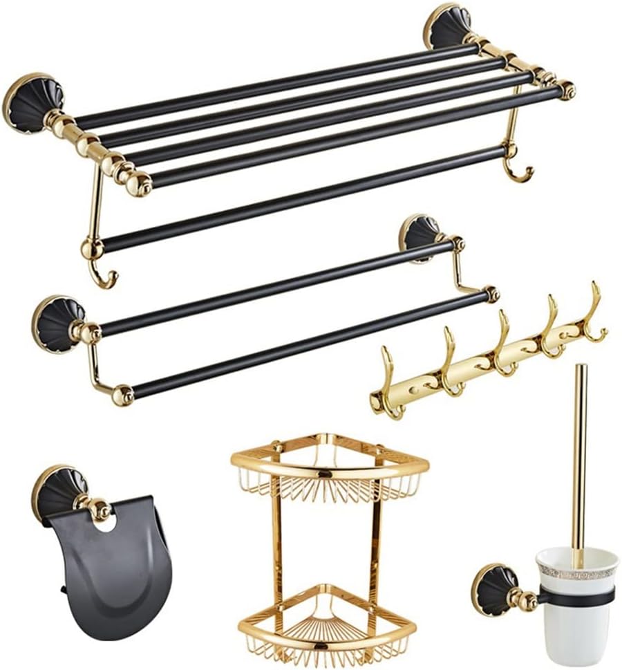 ANNBKA Bathroom Hardware Set with Towel Bar and Coat Hook 1