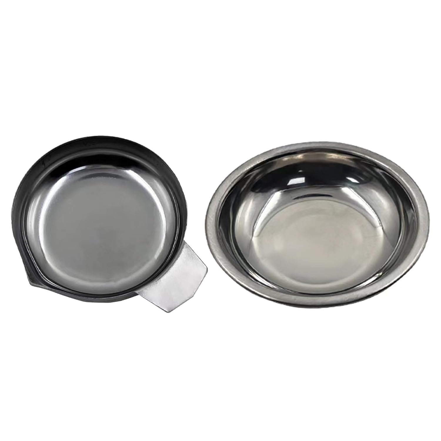2 Pieces Stainless Steel Small Weighing Trays for Digital Scales