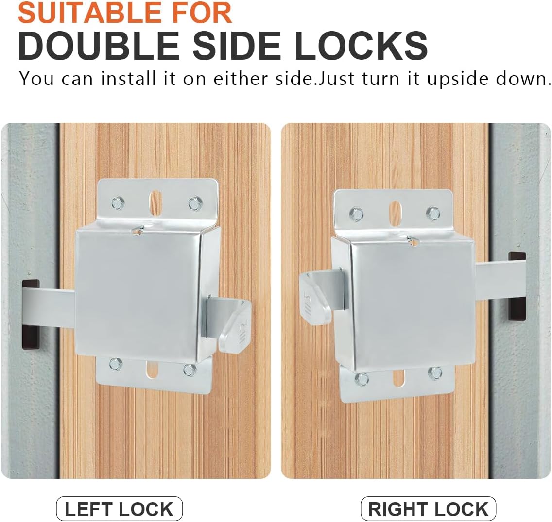 Garage Door Side Lock Inside Deadlock 2-Pack