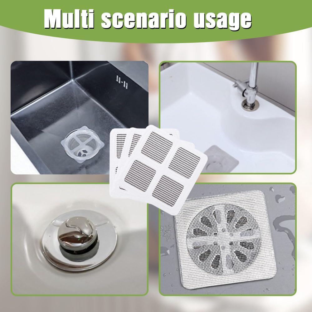 Yilia 4x4 Floor Drain Hair Catcher Stickers 10PCS