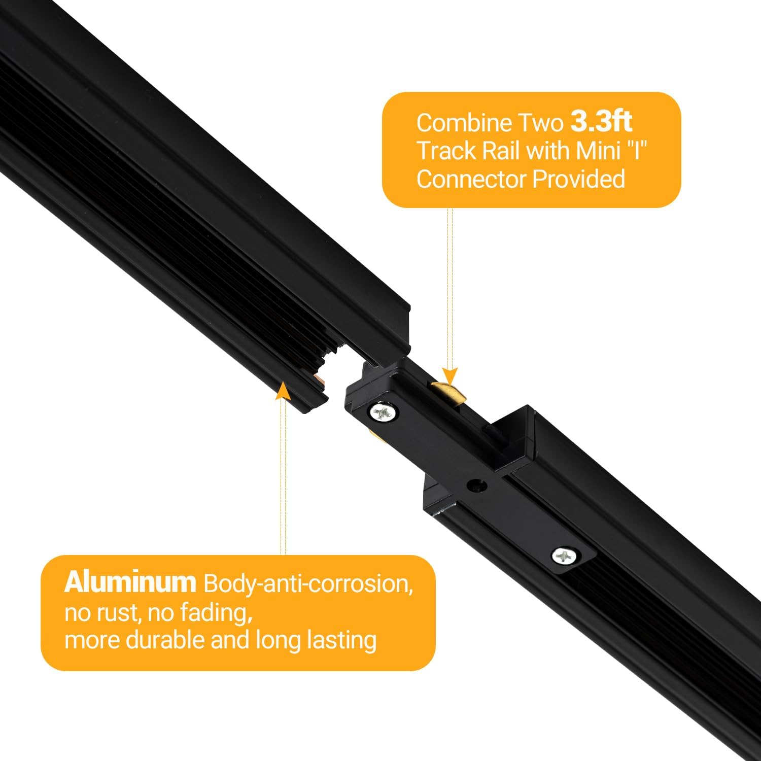 VANoopee 10FT H Track Lighting Rails Kit Black