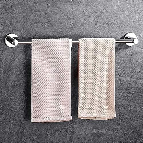 Stainless Steel Towel Bar Rail 40Cm Silver Round Wall-Mounted Holder