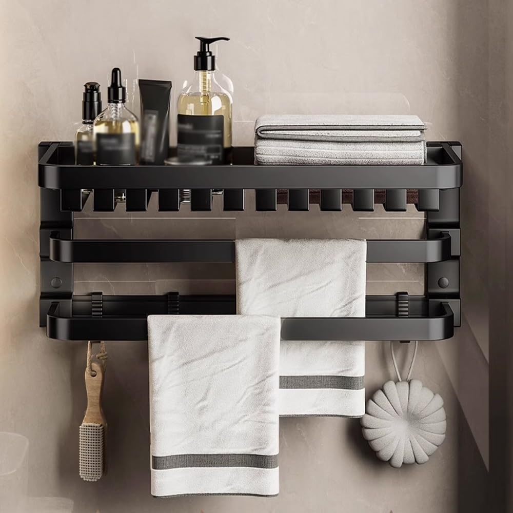 ANNBKA 3-Layer Aluminum Wall Mounted Towel Rack