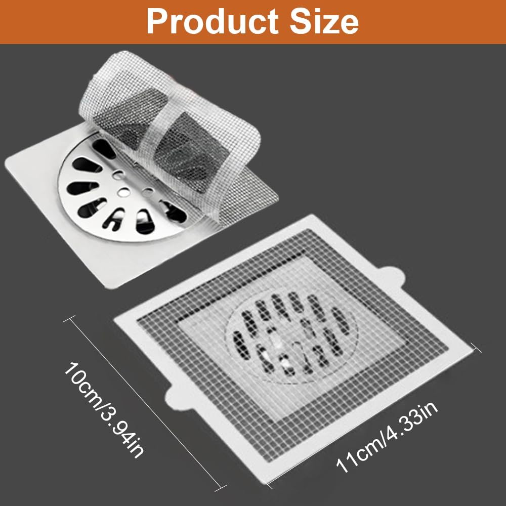 Disposable Hair Drain Stickers 10-Pack Shower and Sink Hair Catcher