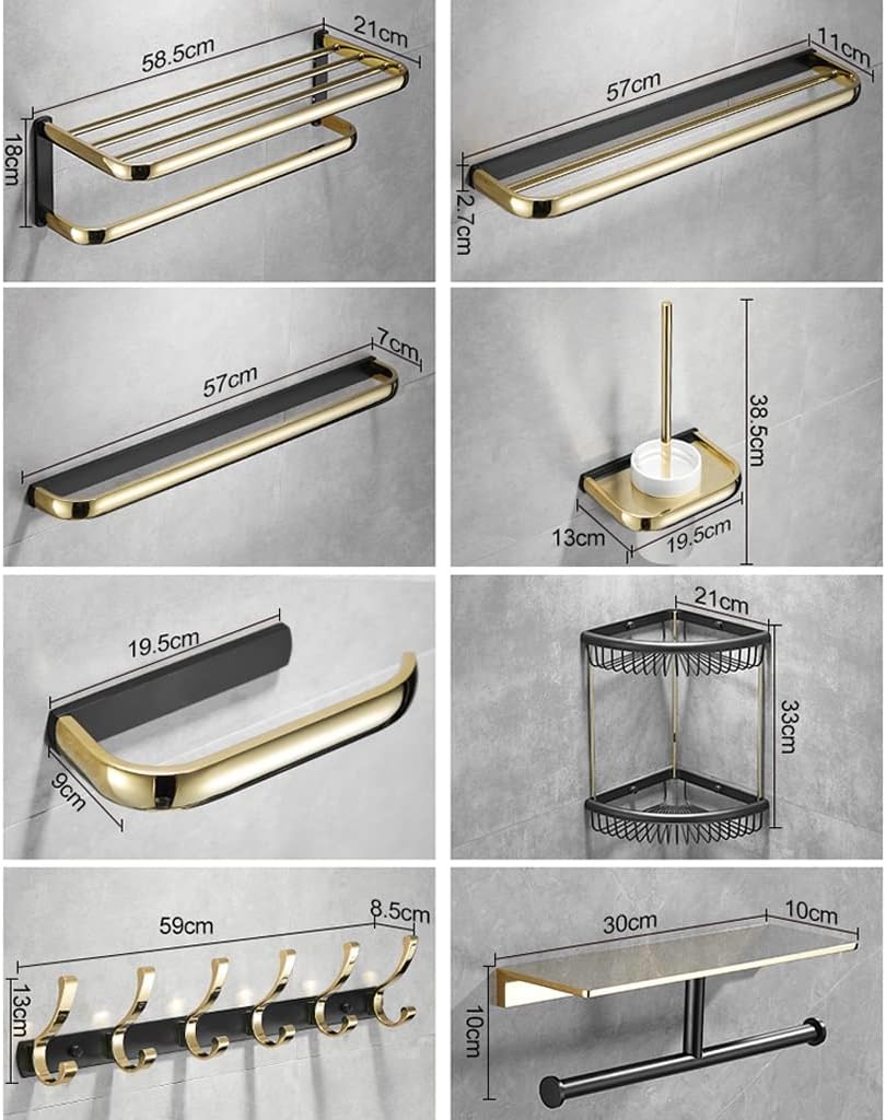 ANNBKA Luxury Bathroom Towel Bar Set