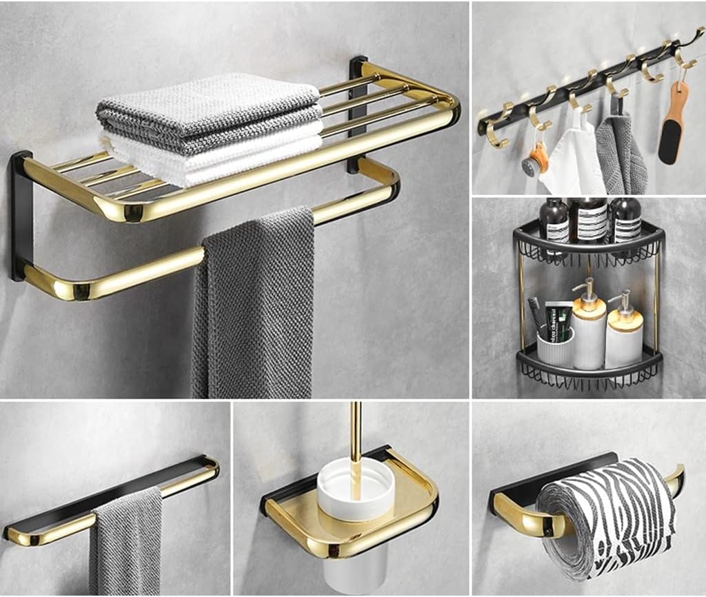 ANNBKA Luxury Bathroom Towel Bar Set