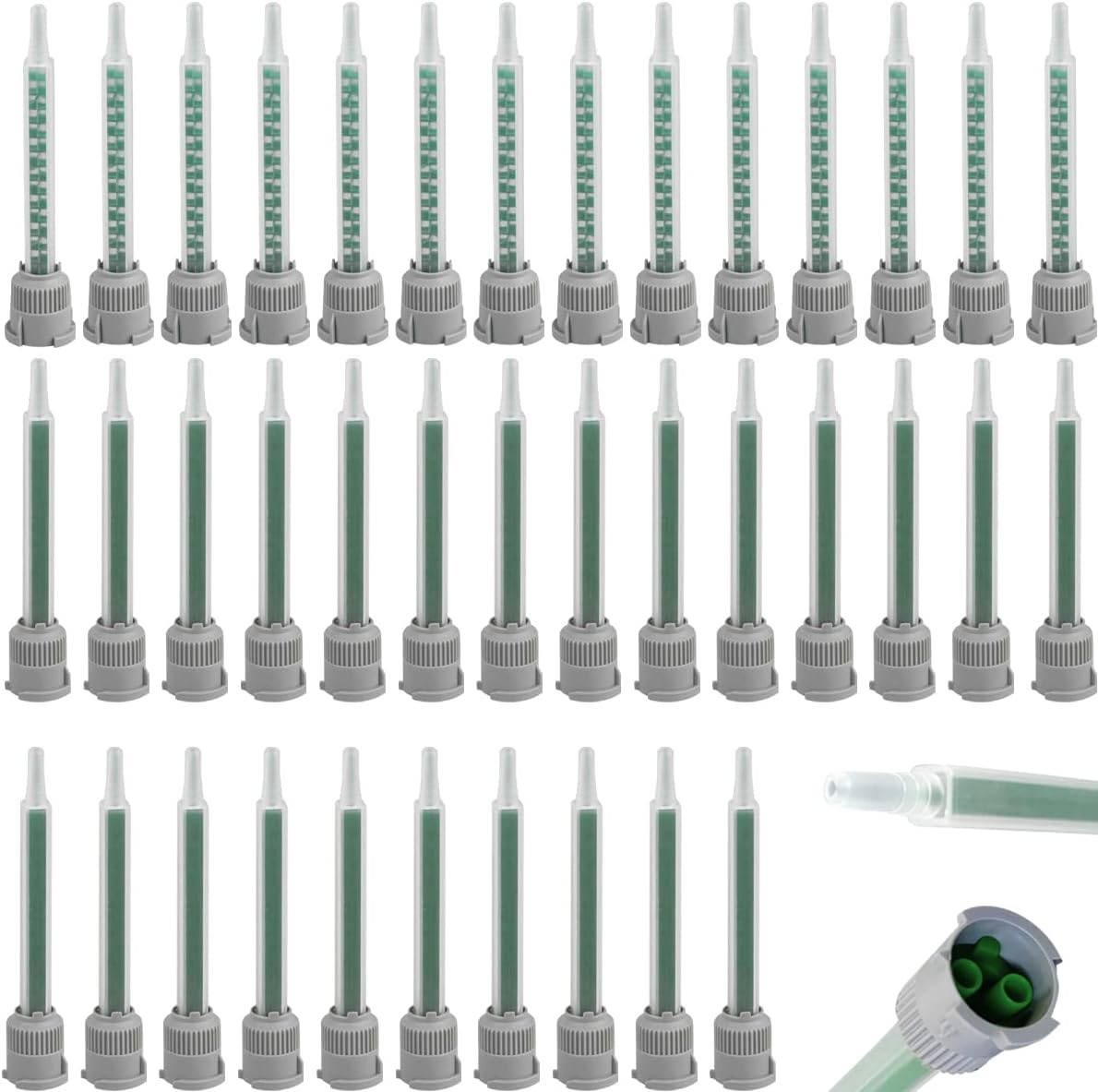 40 Pieces Epoxy Mixing Nozzle Tip for 50ml Cartridges