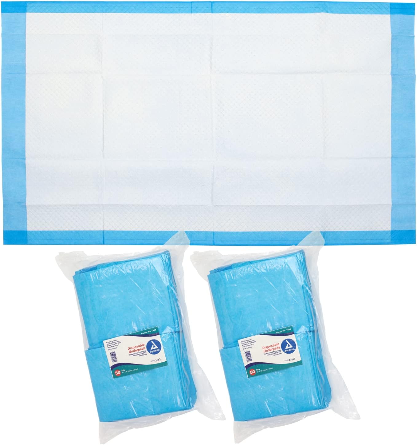Dynarex Disposable Underpads 23x36 Pack of 2 45g