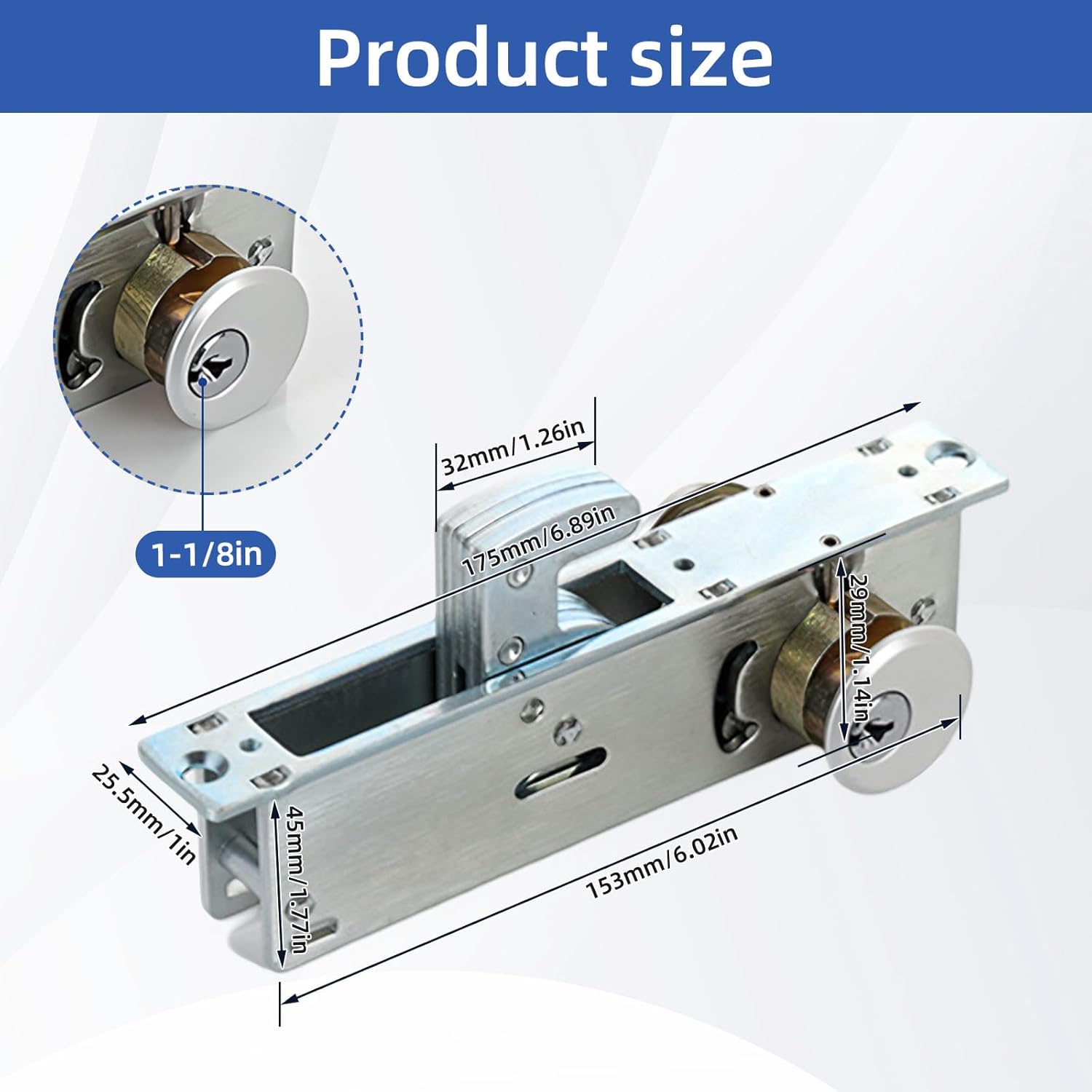 TTSITG Storefront Mortise Hook Deadbolt Lock