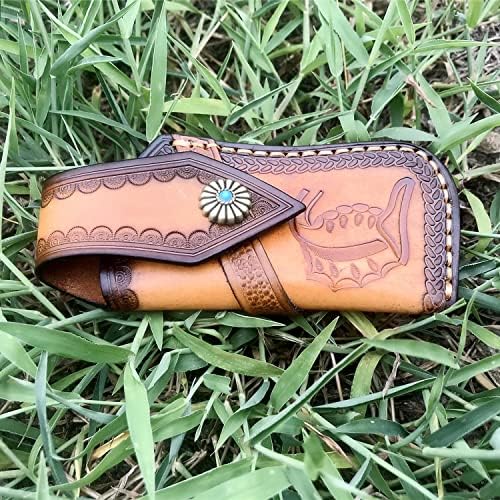 COHOMELARS Genuine Leather Knife Sheath for 45-51 Folding Knives