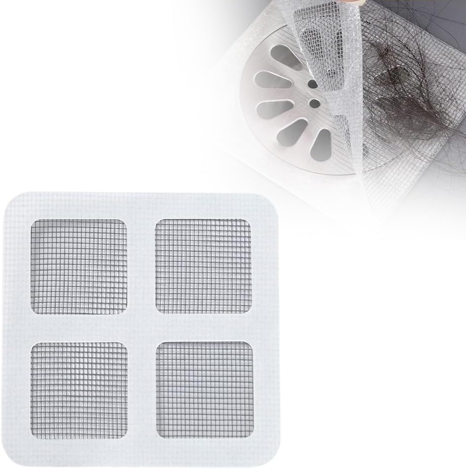 Disposable Hair Drain Stickers 10-Pack Shower and Sink Hair Catcher
