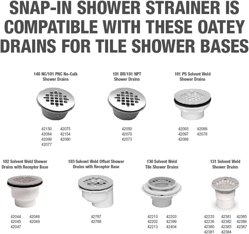 Oatey 4-14 In Snap-Tite Strainer
