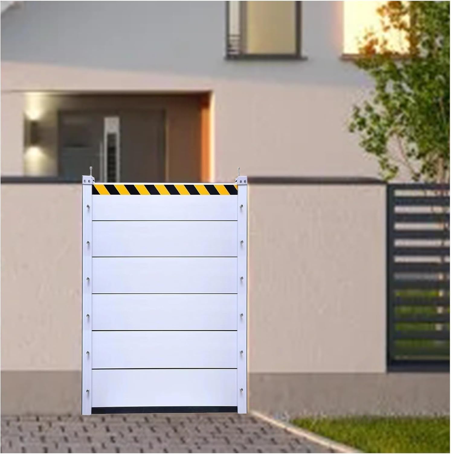 Flood Defense System - 47inch Aluminum Baffle Barriers Silver-L-175c